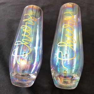 New iridescent toasting glasses - champagne